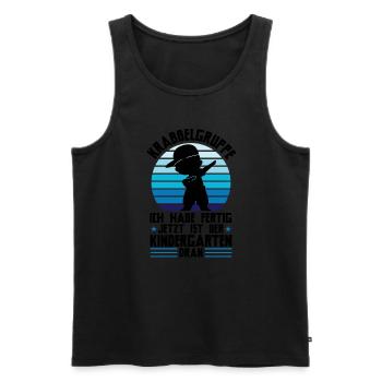 Kindergarten Dabbing Kita-Anfang Geschenk - Männer Premium Bio Tank Top - Schwarz - Vorne - Michal (187cm)
