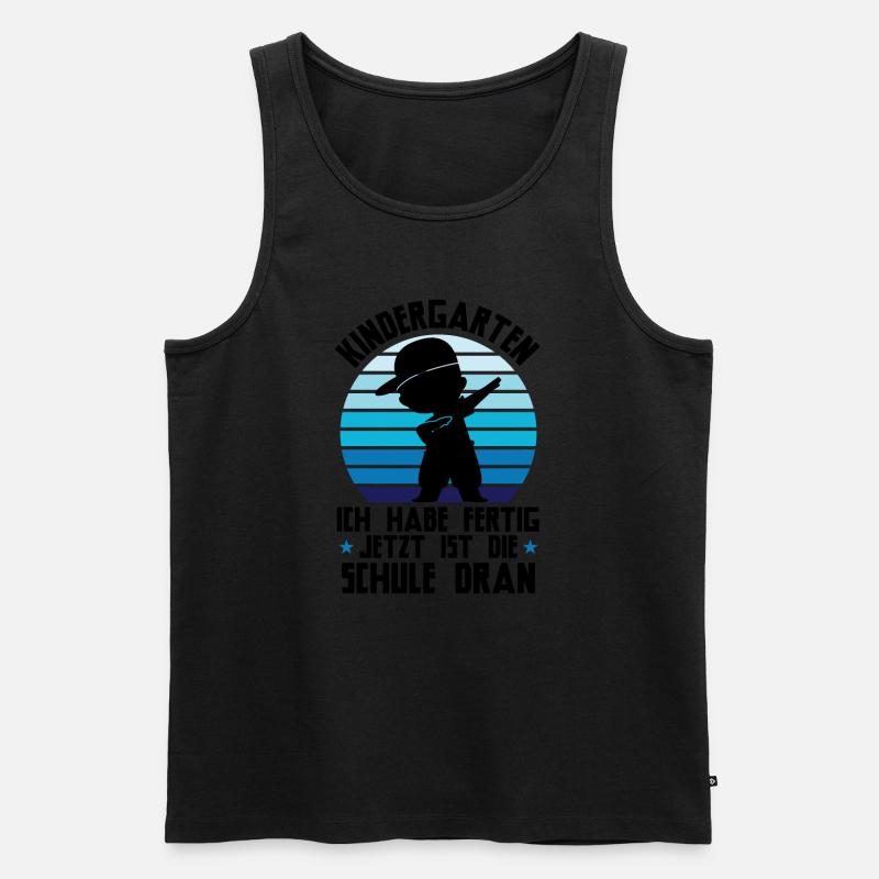 Schulkind Dabbing Schulbeginn Geschenk - Männer Premium Bio Tank Top - Schwarz