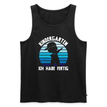 Kindergarten Dabbing Kita-Abgänger Geschenk - Männer Premium Bio Tank Top - Schwarz - Vorne - Michal (187cm)