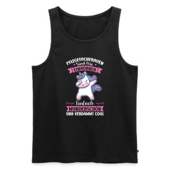 Krankenhaus Pflegefachfrau Pflegerin Geschenk - Männer Premium Bio Tank Top - Schwarz - Vorne - Michal (187cm)