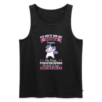 Krankenhaus Pflegefachfrau Pflegerin Geschenk - Männer Premium Bio Tank Top - Schwarz - Vorne - Michal (187cm)