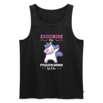 Krankenhaus Pflegefachfrau Pflegerin Geschenk - Männer Premium Bio Tank Top - Schwarz - Vorne - Michal (187cm)