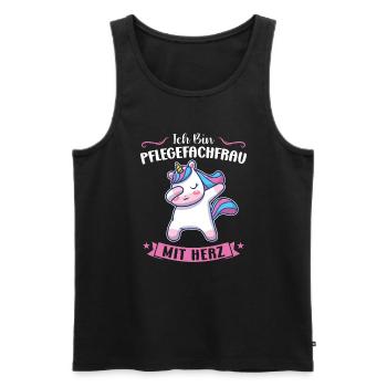 Krankenhaus Pflegefachfrau Pflegerin Geschenk - Männer Premium Bio Tank Top - Schwarz - Vorne - Michal (187cm)