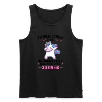 Krankenhaus Pflegefachfrau Pflegerin Geschenk - Männer Premium Bio Tank Top - Schwarz - Vorne - Michal (187cm)