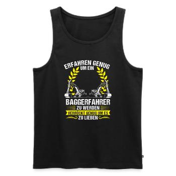 Baggerfahrer Beruf Lader Geschenk - Männer Premium Bio Tank Top - Schwarz - Vorne - AI Model Male 178 light (178cm)