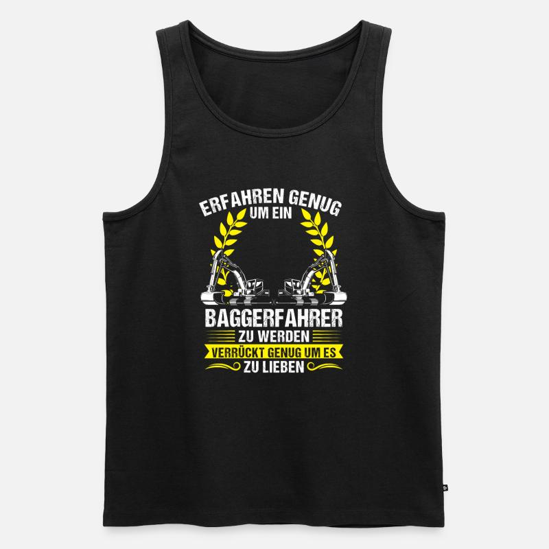 Baggerfahrer Beruf Lader Geschenk - Männer Premium Bio Tank Top - Schwarz