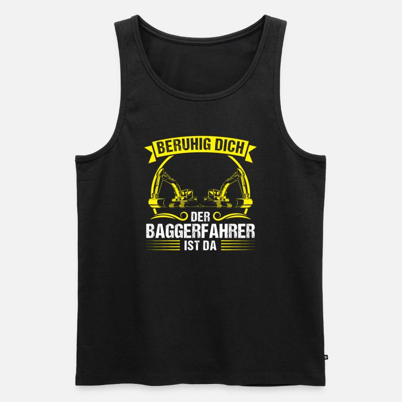 Baggerfahrer Beruf Bagger-Fahrer Geschenk - Männer Premium Bio Tank Top - Schwarz