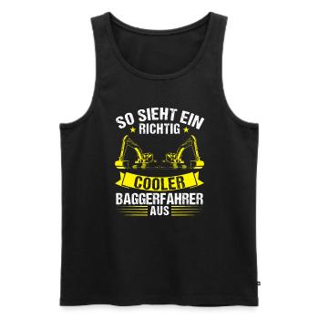 Baggerfahrer Beruf Lader Geschenk - Männer Premium Bio Tank Top - Schwarz - Vorne - AI Model Male 178 light (178cm)