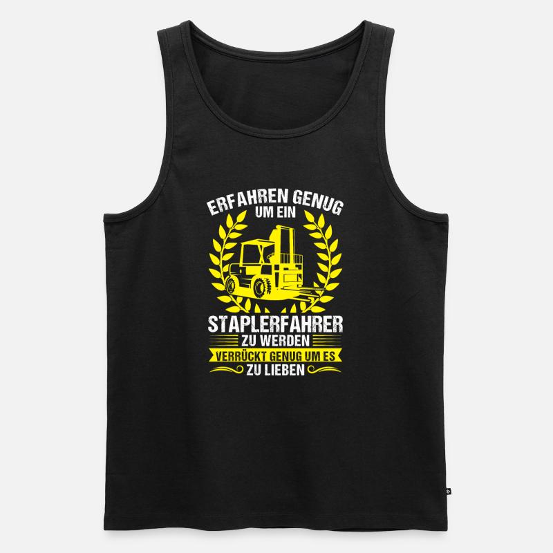 Staplerfahrer Stapler Logistiker Geschenk - Männer Premium Bio Tank Top - Schwarz
