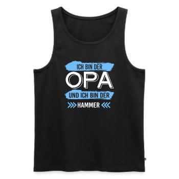 Opa Familie Enkelkinder Geschenk - Männer Premium Bio Tank Top - Schwarz - Vorne - Michal (187cm)