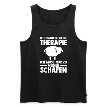Schaf Landwirt Schäfer Geschenk - Männer Premium Bio Tank Top - Schwarz - Vorne - AI Model Male 178 light (178cm)