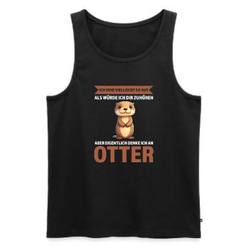 Otter Tier Fischotter Geschenk - Männer Premium Bio Tank Top - Schwarz - Vorne - Michal (187cm)