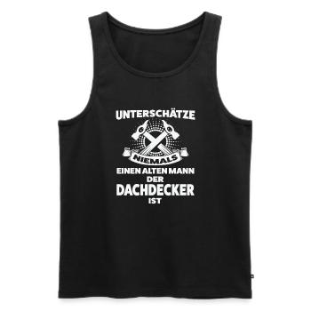 Dachdecker Beruf Dachdecken Geschenk - Männer Premium Bio Tank Top - Schwarz - Vorne - Michal (187cm)