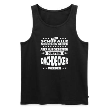 Dachdecker Beruf Dachdeckermeister Geschenk - Männer Premium Bio Tank Top - Schwarz - Vorne - Michal (187cm)