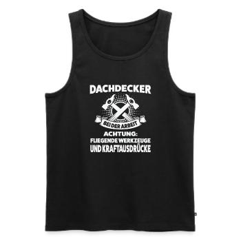 Dachdecker Beruf Dachdecken Geschenk - Männer Premium Bio Tank Top - Schwarz - Vorne - Michal (187cm)