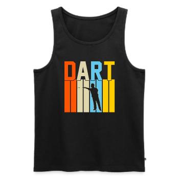 dart retro design dart Geschenk - Männer Premium Bio Tank Top - Schwarz - Vorne - Michal (187cm)