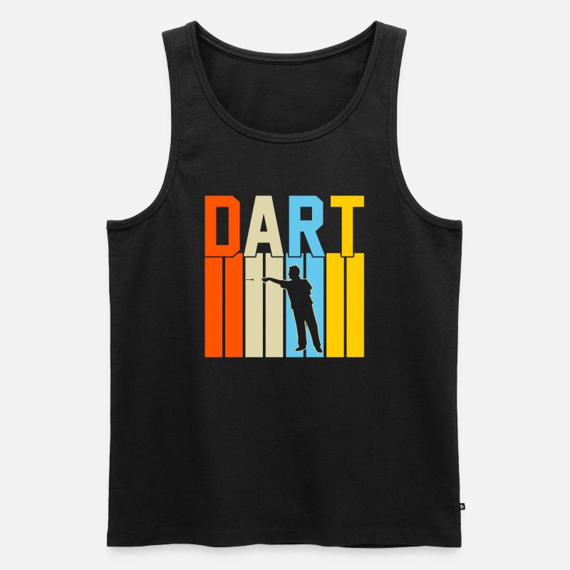 dart retro design dart Geschenk - Männer Premium Bio Tank Top - Schwarz
