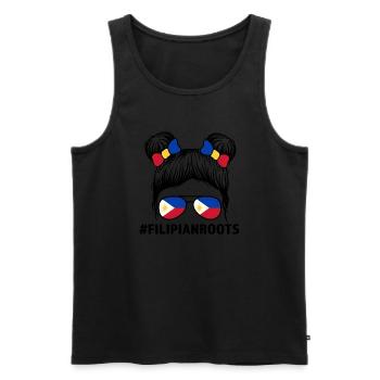 Philippinisch Filipino Philippinisches Geschenk - Männer Premium Bio Tank Top - Schwarz - Vorne - Michal (187cm)