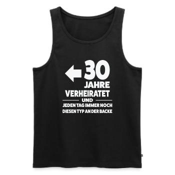 30 Jahre Ehe Bier 30 Ehejahre Geschenk - Männer Premium Bio Tank Top - Schwarz - Vorne - AI Model Male 178 light (178cm)