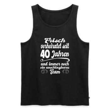 30 Jahre Ehe Ehefrau 30 Ehejahre Geschenk - Männer Premium Bio Tank Top - Schwarz - Vorne - AI Model Male 178 light (178cm)