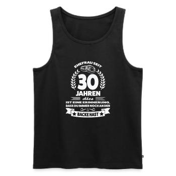 30 Jahre Ehe Ehefrau Perlenhochzeit Geschenk - Männer Premium Bio Tank Top - Schwarz - Vorne - Michal (187cm)