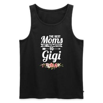 Oma Familie Gigi Geschenk - Männer Premium Bio Tank Top - Schwarz - Vorne - Michal (187cm)