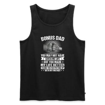 Stiefvater Bonus Vater Stiefvater Geschenk - Männer Premium Bio Tank Top - Schwarz - Vorne - Michal (187cm)