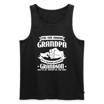 Opa Opa Opa Geschenk - Männer Premium Bio Tank Top - Schwarz - Vorne - Michal (187cm)