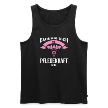 Pflegekraft Beruf Krankenpflege Geschenk - Männer Premium Bio Tank Top - Schwarz - Vorne - Michal (187cm)