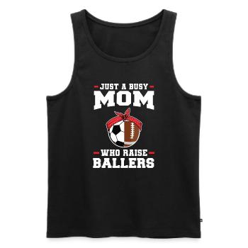baller fussball baller Geschenk - Männer Premium Bio Tank Top - Schwarz - Vorne - AI Model Male 178 light (178cm)