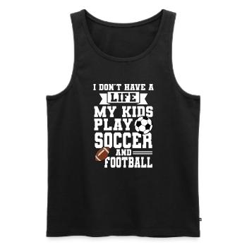 baller fussball baller Geschenk - Männer Premium Bio Tank Top - Schwarz - Vorne - AI Model Male 178 light (178cm)