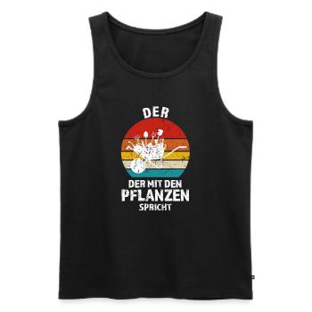 Gärtner Garten Landschaftsbauer Geschenk - Männer Premium Bio Tank Top - Schwarz - Vorne - Michal (187cm)