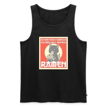 Ramen Japan Japanisch Geschenk - Männer Premium Bio Tank Top - Schwarz - Vorne - Michal (187cm)