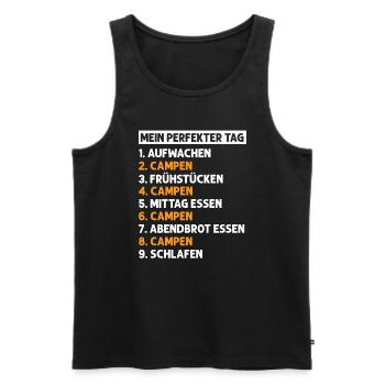 Campen Camping Camper Geschenk - Männer Premium Bio Tank Top - Schwarz - Vorne - Michal (187cm)