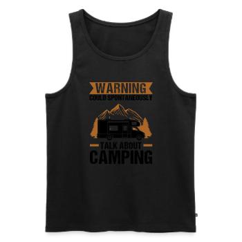 Campen Camping Camping-Liebhaber Geschenk - Männer Premium Bio Tank Top - Schwarz - Vorne - Michal (187cm)