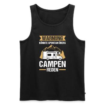 Campen Camping Camper Geschenk - Männer Premium Bio Tank Top - Schwarz - Vorne - Michal (187cm)