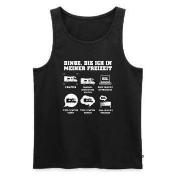 Campen Camping Camper Geschenk - Männer Premium Bio Tank Top - Schwarz - Vorne - Michal (187cm)