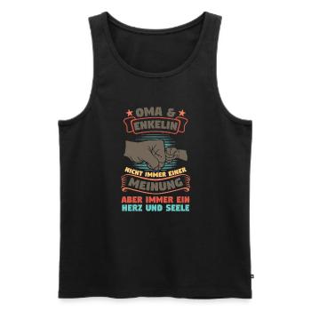 Oma Familie grossmuter Geschenk - Männer Premium Bio Tank Top - Schwarz - Vorne - Michal (187cm)