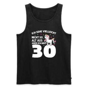 Geburtstag Geburtstagfeier dreizig Jahre alt Gesch - Männer Premium Bio Tank Top - Schwarz - Vorne - Michal (187cm)