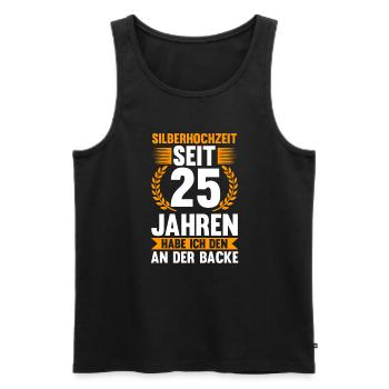 25 Jahre Ehe Ehefrau Ehepaar Geschenk - Männer Premium Bio Tank Top - Schwarz - Vorne - Michal (187cm)