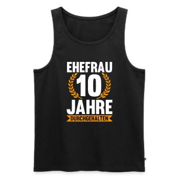 10 Jahre Ehe Ehefrau Rosenhochzeit Geschenk - Männer Premium Bio Tank Top - Schwarz - Vorne - Michal (187cm)