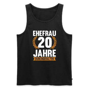 20 Jahre Ehe Ehefrau 20. Hochzeitstag Geschenk - Männer Premium Bio Tank Top - Schwarz - Vorne - Michal (187cm)