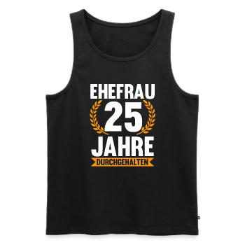 25 Jahre Ehe Ehefrau Silberhochzeit Geschenk - Männer Premium Bio Tank Top - Schwarz - Vorne - Michal (187cm)