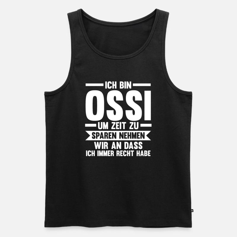 Ossi DDR Osten Geschenk - Männer Premium Bio Tank Top - Schwarz