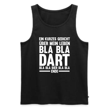 Darts Bier Darter Geschenk - Männer Premium Bio Tank Top - Schwarz - Vorne - Michal (187cm)