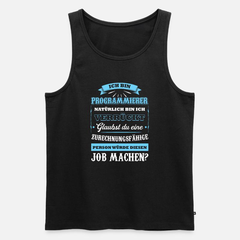 Programmierer Beruf Coder Geschenk - Männer Premium Bio Tank Top - Schwarz