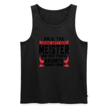 Meister Beruf Meisterbrief Geschenk - Männer Premium Bio Tank Top - Schwarz - Vorne - Michal (187cm)