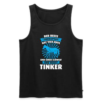Tinker Pferd Pferdesport Geschenk - Männer Premium Bio Tank Top - Schwarz - Vorne - Michal (187cm)