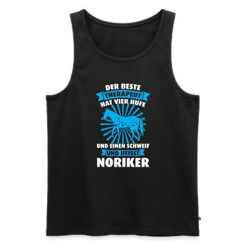 Noriker Pferd Reiter Geschenk - Männer Premium Bio Tank Top - Schwarz - Vorne - Michal (187cm)