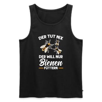 Imker Bienen Imkern Geschenk - Männer Premium Bio Tank Top - Schwarz - Vorne - Michal (187cm)